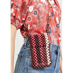 Ulla Johnson Crossbody Wooden Bead Bag